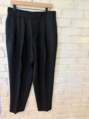 Linda Allard for Ellen Tracy Black Silk Pants (B4)